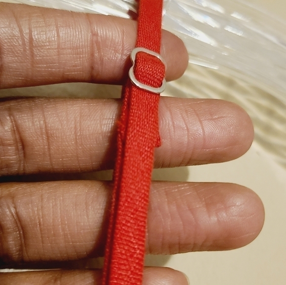 Lavendar Brown | Women's Red Linen Mini Wrap Dress (Size Small) - Picture 8 of 14